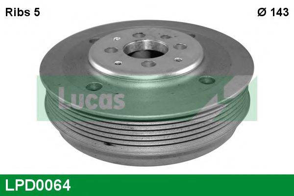 Ремінний шків, колінчастий вал LUCAS ENGINE DRIVE LPD0064