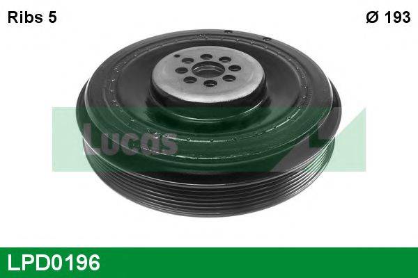 LUCAS ENGINE DRIVE LPD0196 Ременный шкив, коленчатый вал