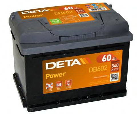 Стартерная аккумуляторная батарея; Стартерная аккумуляторная батарея DETA DB602