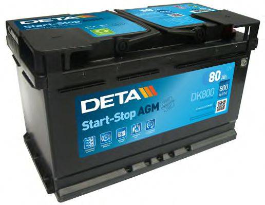 Стартерная аккумуляторная батарея; Стартерная аккумуляторная батарея DETA DK800