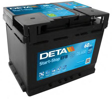 Стартерная аккумуляторная батарея; Стартерная аккумуляторная батарея DETA DL600