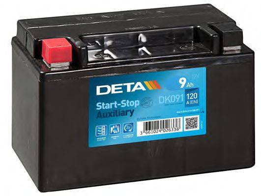 Стартерна акумуляторна батарея; Стартерна акумуляторна батарея DETA DK091