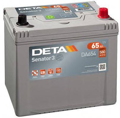 Стартерна акумуляторна батарея; Стартерна акумуляторна батарея DETA DA654