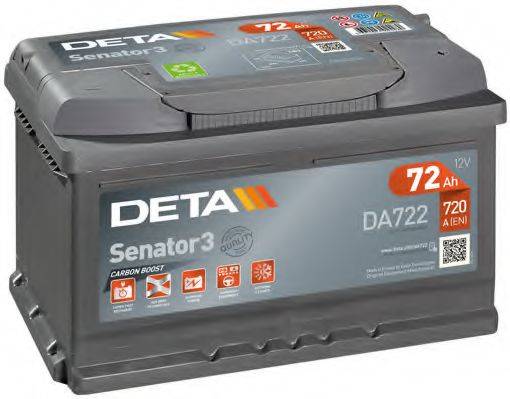 Стартерна акумуляторна батарея; Стартерна акумуляторна батарея DETA DA722