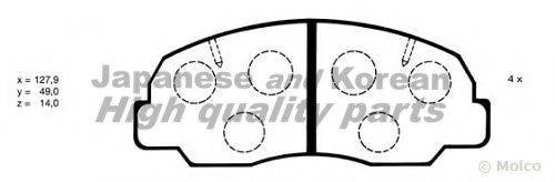 Комплект гальмівних колодок, дискове гальмо ASHUKI D093-03