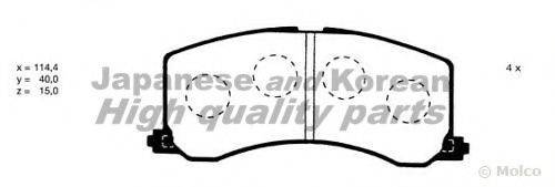 Комплект тормозных колодок, дисковый тормоз ASHUKI K012-25