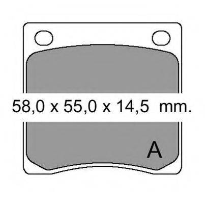 Комплект гальмівних колодок, дискове гальмо VEMA 830710