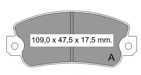 Комплект гальмівних колодок, дискове гальмо VEMA 832500