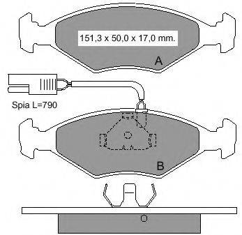 Комплект тормозных колодок, дисковый тормоз VEMA 833310