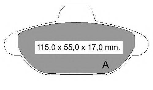 Комплект гальмівних колодок, дискове гальмо VEMA 834180