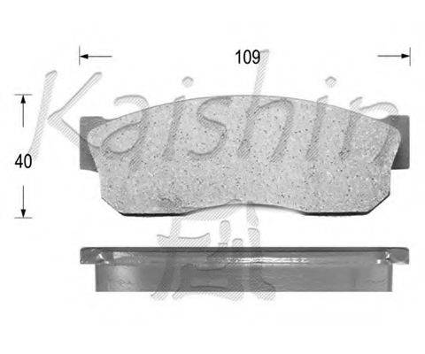Комплект гальмівних колодок, дискове гальмо KAISHIN D1018