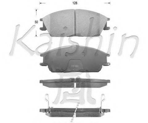 Комплект гальмівних колодок, дискове гальмо KAISHIN D11091