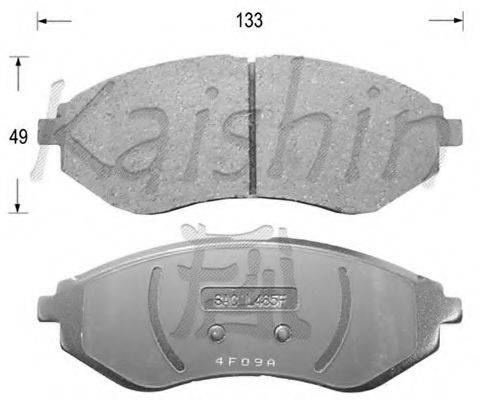 Комплект гальмівних колодок, дискове гальмо KAISHIN D11129