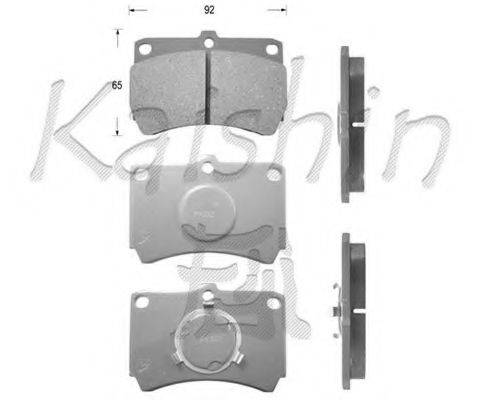 Комплект гальмівних колодок, дискове гальмо KAISHIN D3049