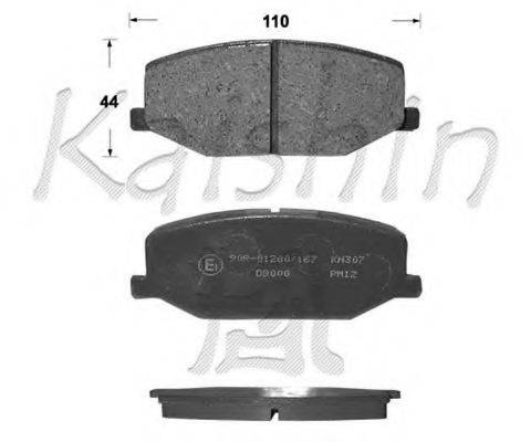 Комплект тормозных колодок, дисковый тормоз KAISHIN D9000