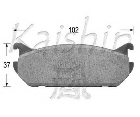 Комплект тормозных колодок, дисковый тормоз KAISHIN D9014