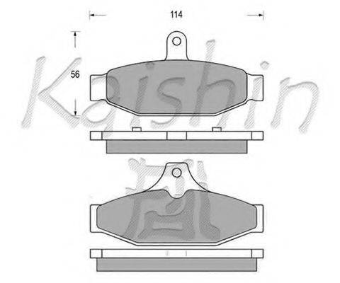KAISHIN D9996 Комплект тормозных колодок, дисковый тормоз
