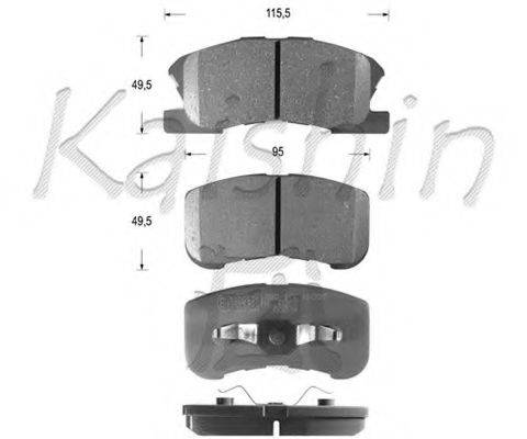 KAISHIN FK0034 Комплект тормозных колодок, дисковый тормоз
