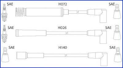 HITACHI 134202 Комплект дротів запалення
