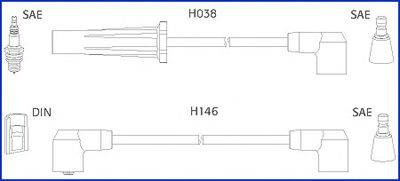 Комплект проводов зажигания HITACHI 134448