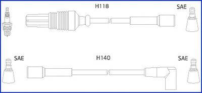 HITACHI 134471 Комплект проводов зажигания