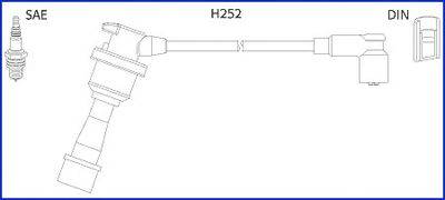 HITACHI 134480 Комплект дротів запалення