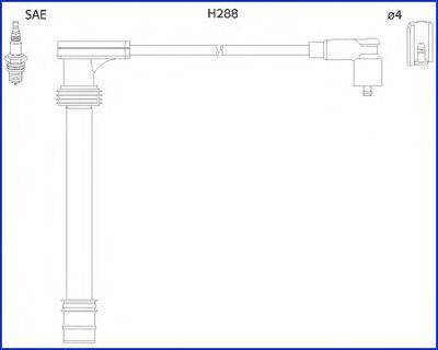 HITACHI 134518 Комплект дротів запалення