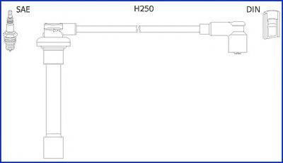 HITACHI 134520 Комплект проводов зажигания