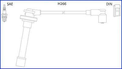 HITACHI 134521 Комплект дротів запалення