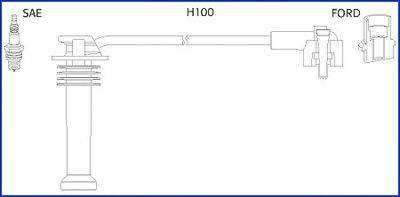 HITACHI 134657 Комплект дротів запалення