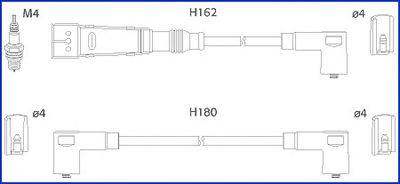 HITACHI 134715 Комплект дротів запалення