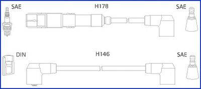 HITACHI 134755 Комплект проводов зажигания
