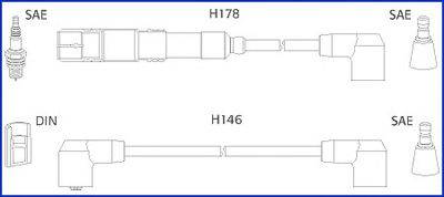 HITACHI 134756 Комплект проводов зажигания