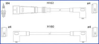HITACHI 134784 Комплект проводов зажигания