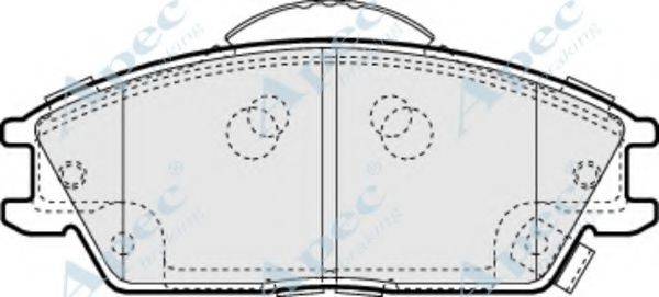 Комплект гальмівних колодок, дискове гальмо APEC BRAKING PAD1310