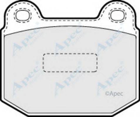 Комплект гальмівних колодок, дискове гальмо APEC BRAKING PAD1356