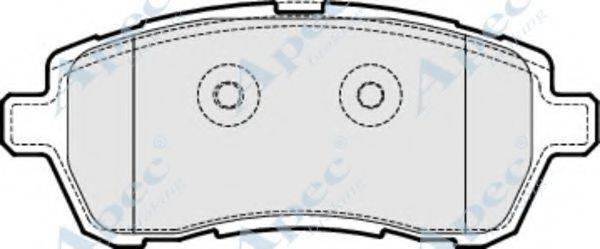 Комплект тормозных колодок, дисковый тормоз APEC BRAKING PAD1841