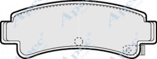 Комплект гальмівних колодок, дискове гальмо APEC BRAKING PAD695