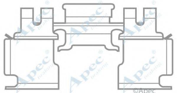 Комплектующие, тормозные колодки APEC BRAKING KIT1018