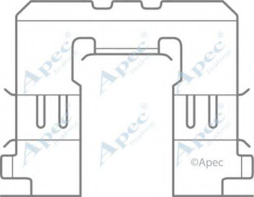 Комплектующие, тормозные колодки APEC BRAKING KIT1081