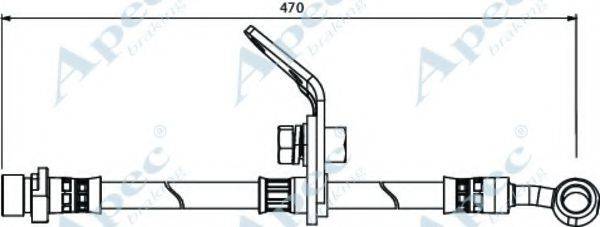 Тормозной шланг APEC BRAKING HOS3980