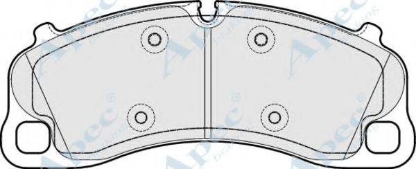 Комплект тормозных колодок, дисковый тормоз APEC BRAKING PAD2021