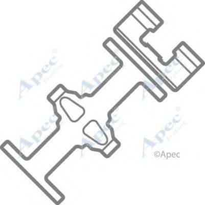 Комплектующие, тормозные колодки APEC BRAKING KIT514