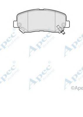 APEC BRAKING PAD2076 Комплект тормозных колодок, дисковый тормоз