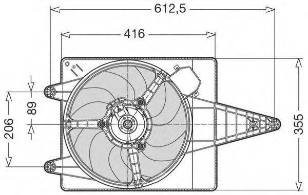 Вентилятор, охлаждение двигателя CTR 1209503