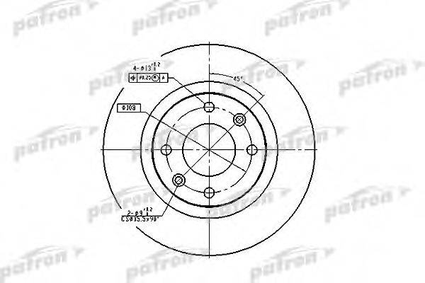 Тормозной диск PATRON PBD1216