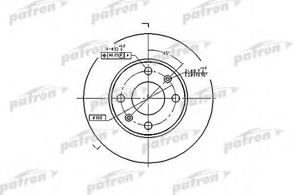 PATRON PBD1217 Тормозной диск