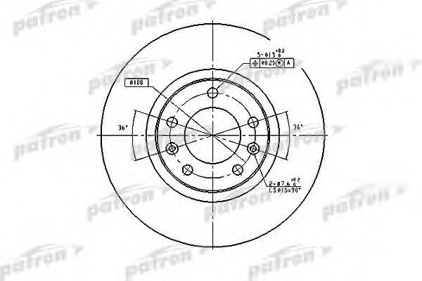 PATRON PBD1225 Тормозной диск