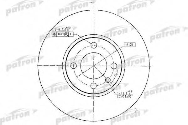 PATRON PBD1532 Тормозной диск