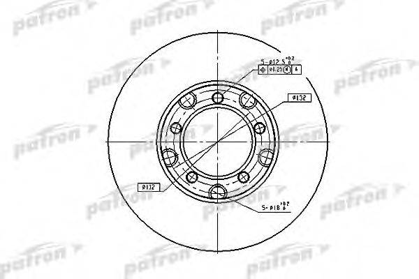 PATRON PBD1577 Тормозной диск